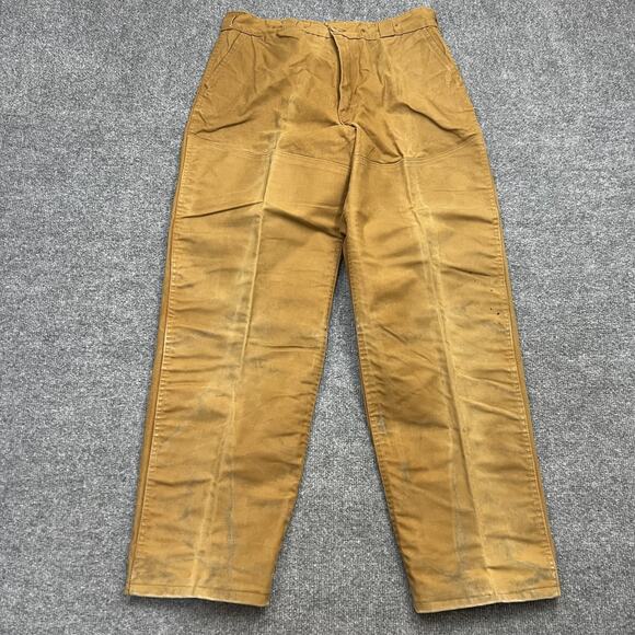 Vintage Penneys Foremost Pants Mens 32x30 Brown Hunting Double Knee Workwear 60s - Picture 1 of 10